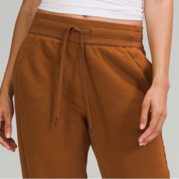 Lululemon Scuba High Rise Jogger Copper Brown Sz 10 French Terry - Picture 6 of 14